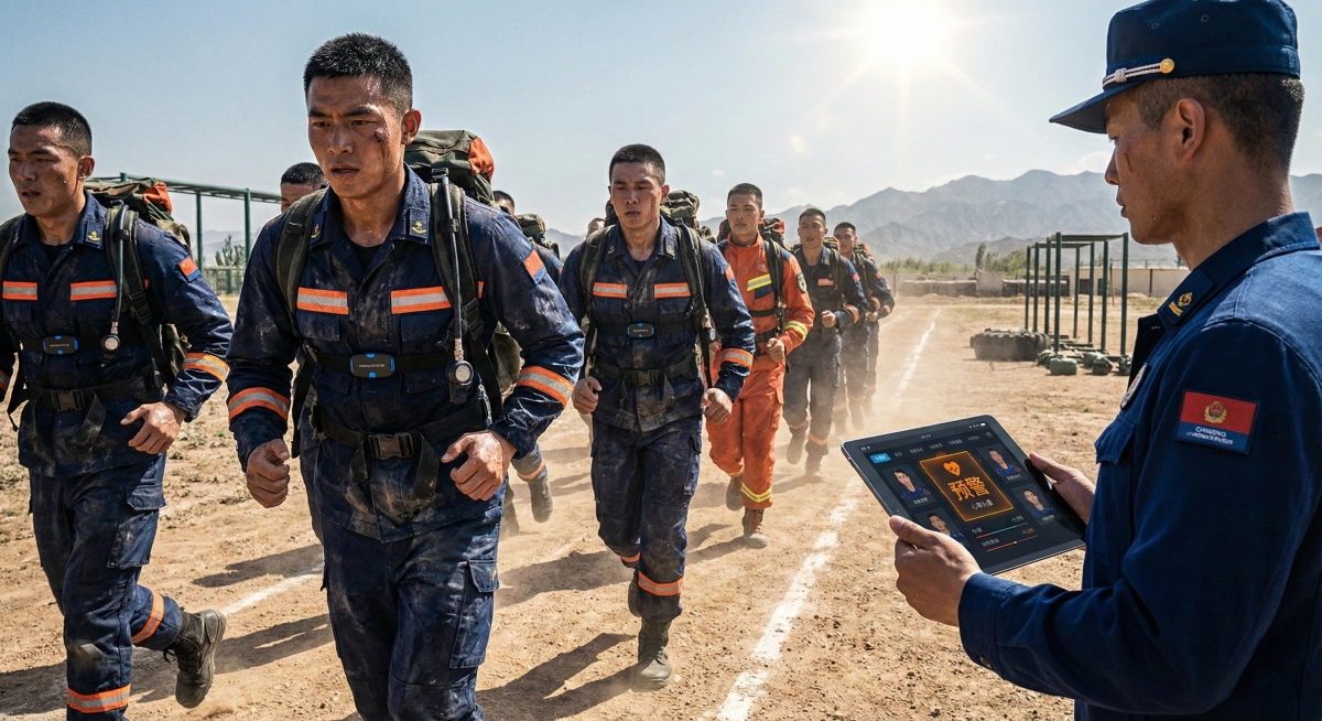 Military Police Firefighting Smart Clothing Holter Real-Time Health Monitoring