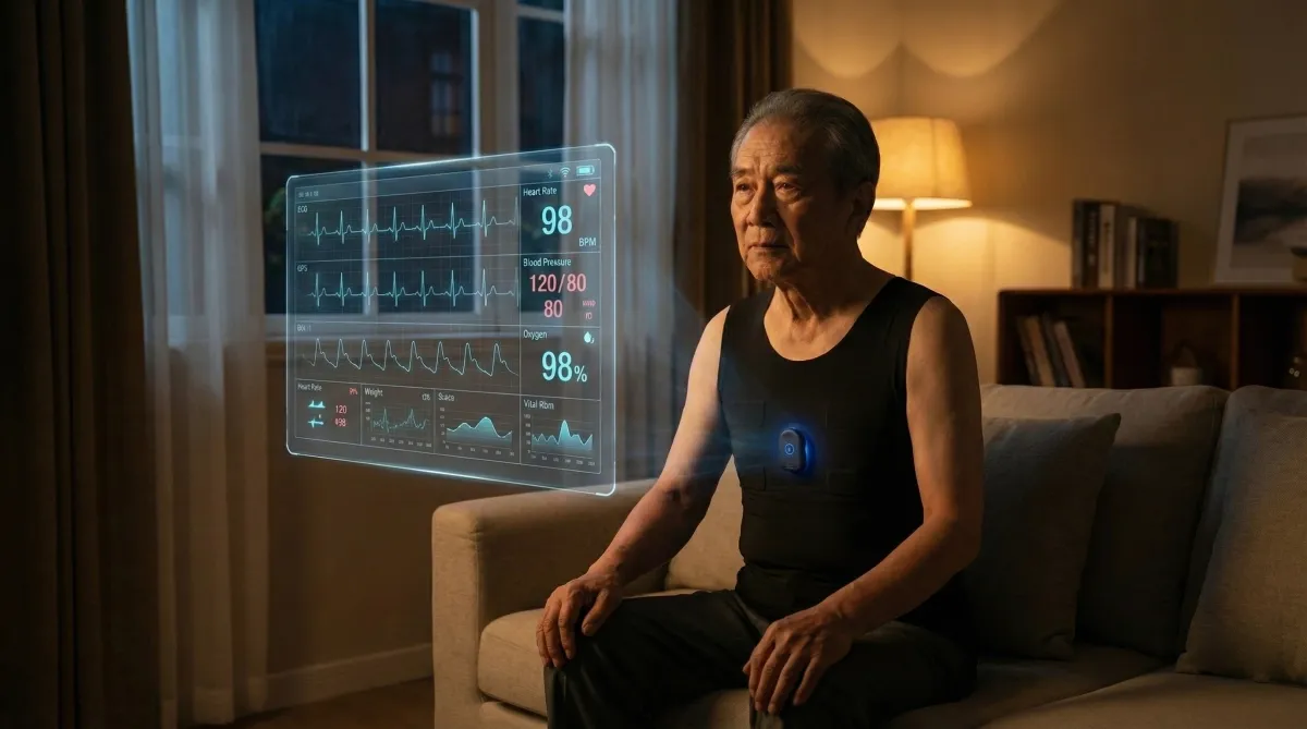 Elderly Disabled Holter ECG Monitoring Remote Elderly Care Health Monitoring